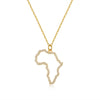 MOTHER AFRICA MAP PENDANT NECKLACE