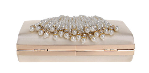 DIAMONDS AND PEARLS CLUTCH BAG - House of Pascal