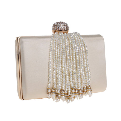 DIAMONDS AND PEARLS CLUTCH BAG - House of Pascal