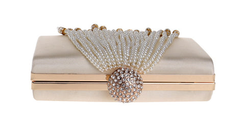 DIAMONDS AND PEARLS CLUTCH BAG - House of Pascal