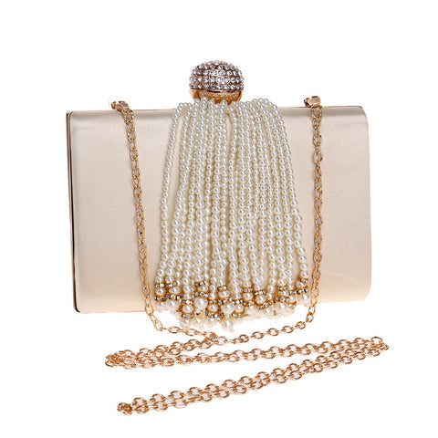 DIAMONDS AND PEARLS CLUTCH BAG - House of Pascal