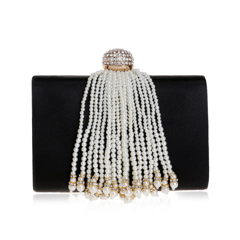 DIAMONDS AND PEARLS CLUTCH BAG - House of Pascal