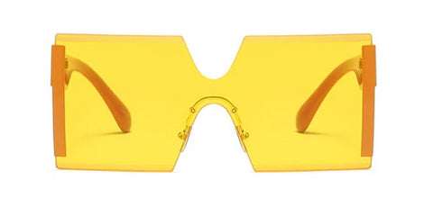 Mellow Yellow Oversized Square Sunglasses - House of Pascal