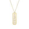 QUEEN SLOGAN VERTICAL BAR PENDANT NECKLACE