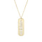 QUEEN SLOGAN VERTICAL BAR PENDANT NECKLACE