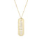 QUEEN SLOGAN VERTICAL BAR PENDANT NECKLACE