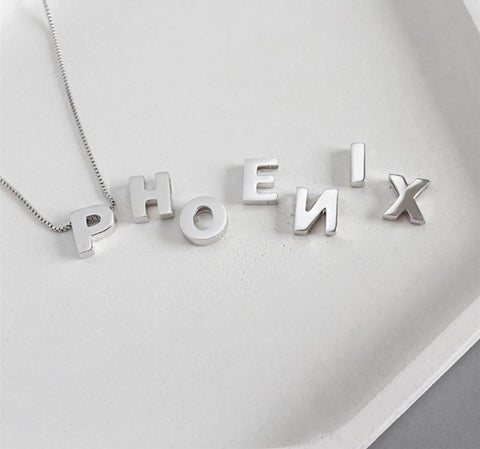 PERSONALISED INITIAL LETTER PENDANT NECKLACE - House of Pascal