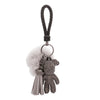 Teddy Bear Luxe Rhinestone Key Ring in Gunmetal Grey - House of Pascal