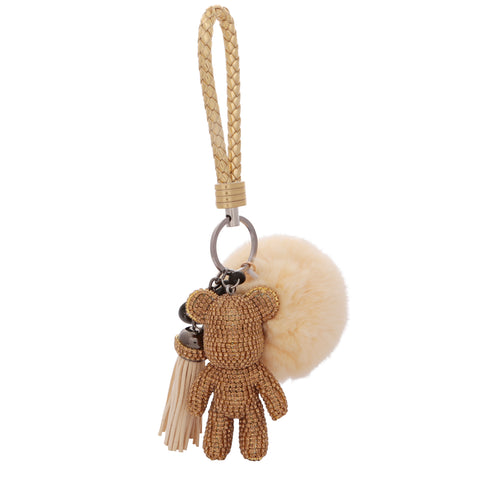 Teddy Bear Luxe Rhinestone Key Ring - House of Pascal