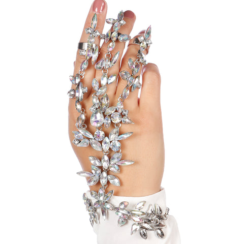 Shelby Gemstone Embellished Hand Chain - House of Pascal