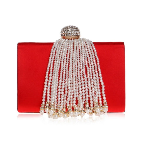 DIAMONDS AND PEARLS CLUTCH BAG - House of Pascal