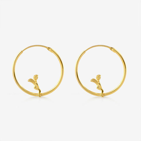 CHERUB HOOP EARRINGS - House of Pascal